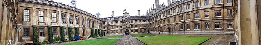 Clare College, University of Cambridge, 19. 7. 2019 . Slika je vidna v Google Chromu.